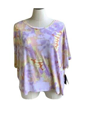 Tek Gear Womens Tie-Dye Workout Top 1X Polyester Blend